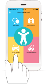 Aplicativo Diário Escola para gestão de recados, calendário, fechamento e medicamentos escolares em interface mobile intuitiva e eficaz.