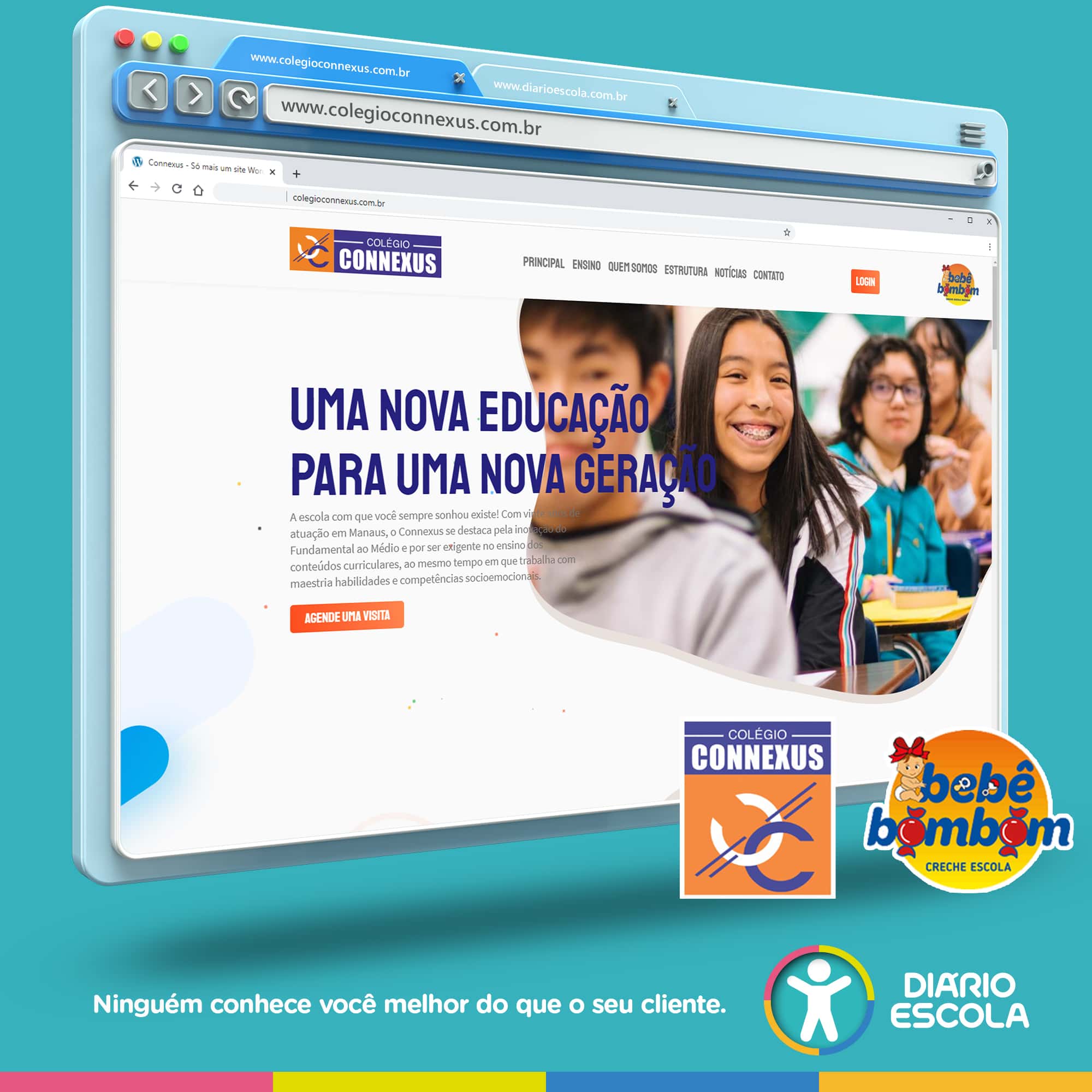 Colégio Conexxus, creche-escola Bebê Bombom e a parceria de sucesso com o Diário Escola