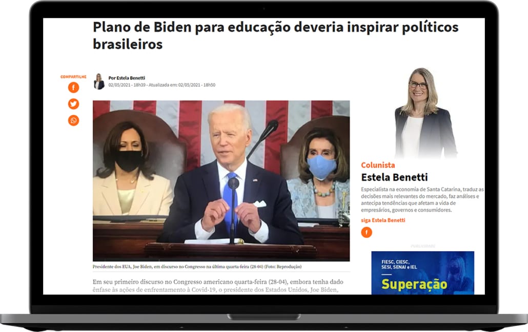 Plano de Joe Biden para educação deveria inspirar políticos brasileiros