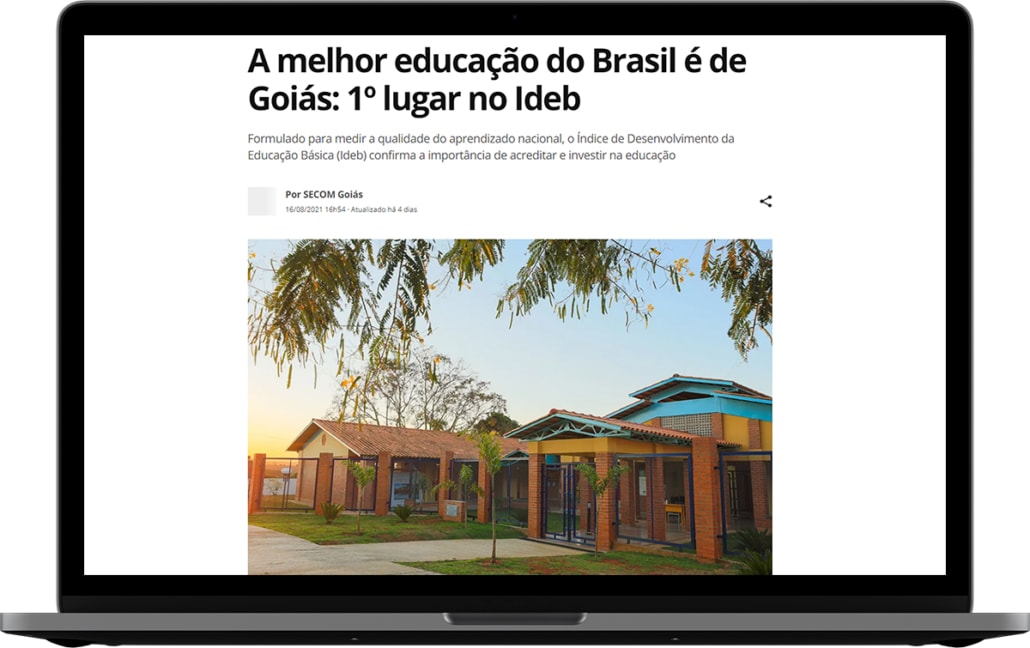 Goiás: 1º lugar no Ideb