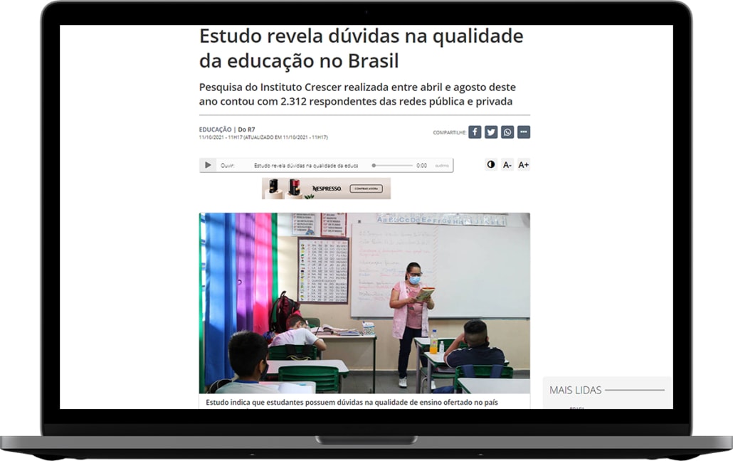 Atenção à educação no Brasil