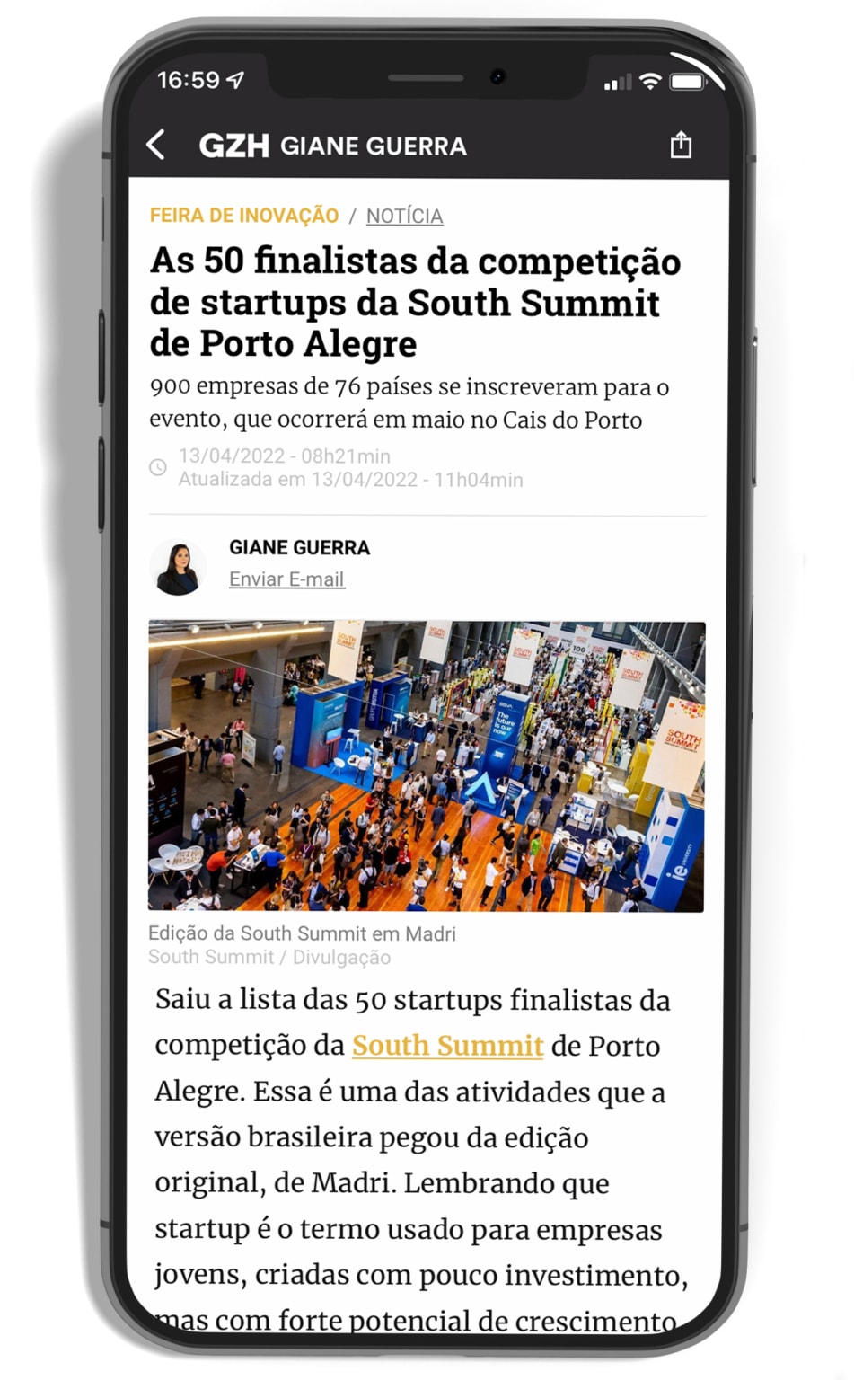 Diario Escola finalista do South Summit Brasil