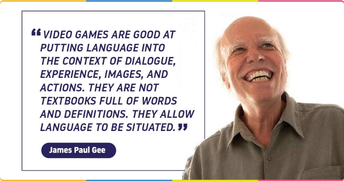 James Paul Gee, sobre jogos gratuitos para a sala de aula