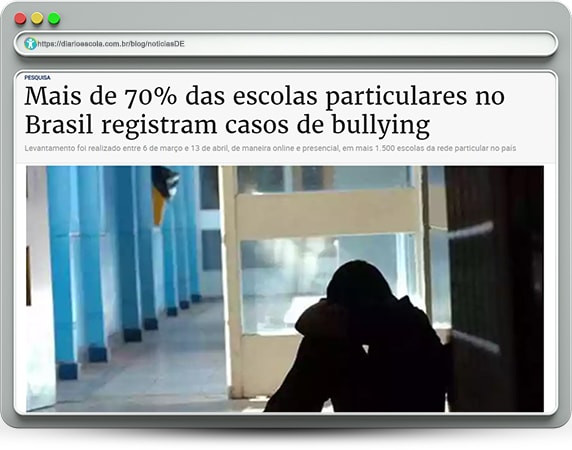 Bullying em mais de 70% das escolas brasileiras