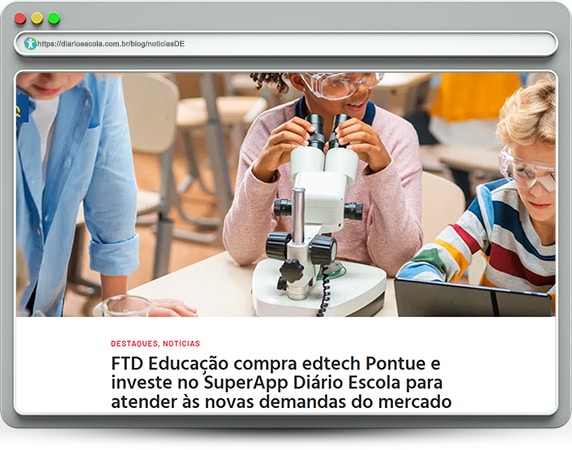 FTD Educação anuncia parceria com o superApp Diário Escola