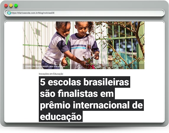Prêmio Internacional de Educação para escolas brasileiras