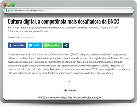 Cultura digital nas escolas - BNCC