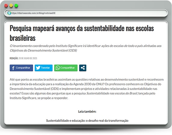 Sustentabilidade nas escolas brasileiras