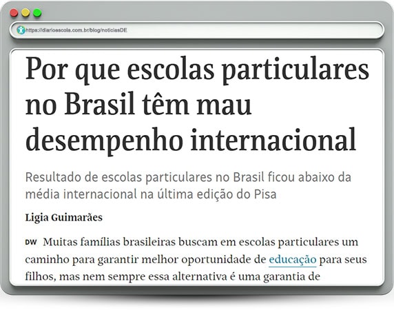 Desempenho da Educação brasileira