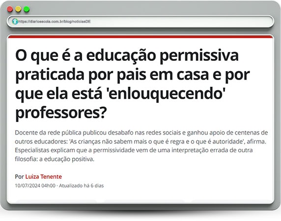 notíciasDE 112 - Educação permissiva