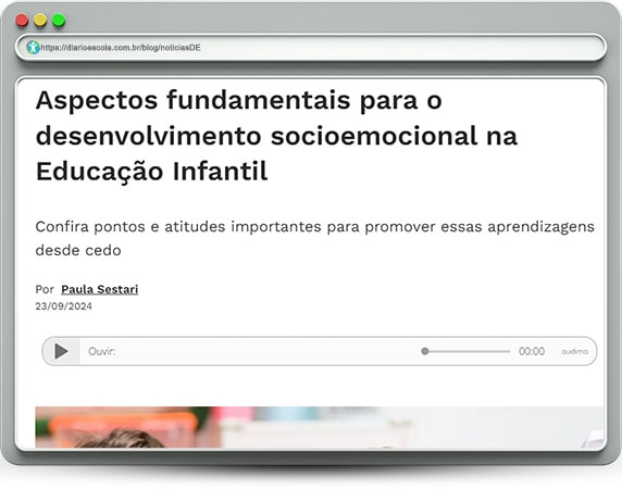 Desenvolvimento socioemocional da Educação Infantil