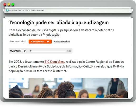 Tecnologia como aliada da aprendizagem