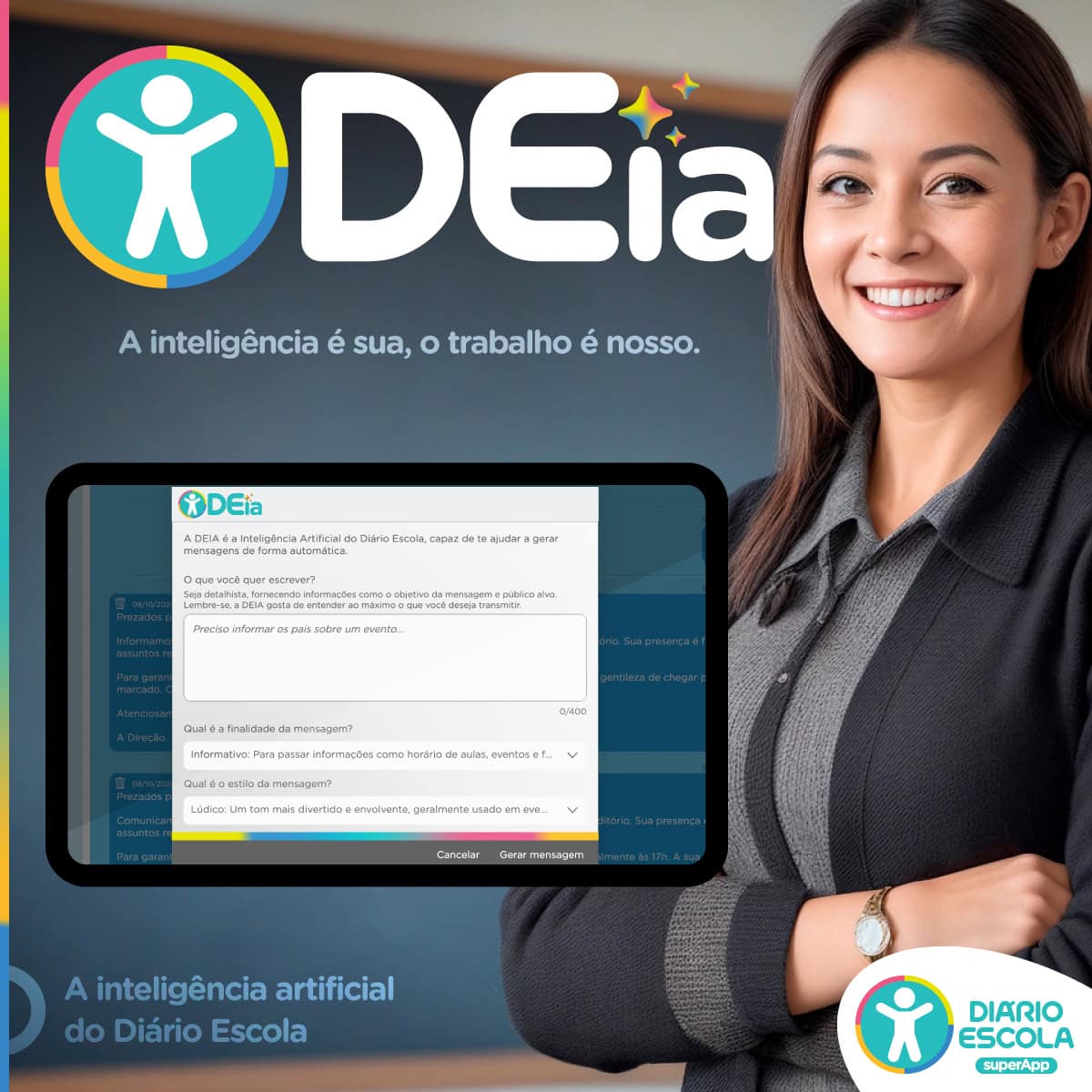 Inteligência artificial do Diário Escola: DEia✨