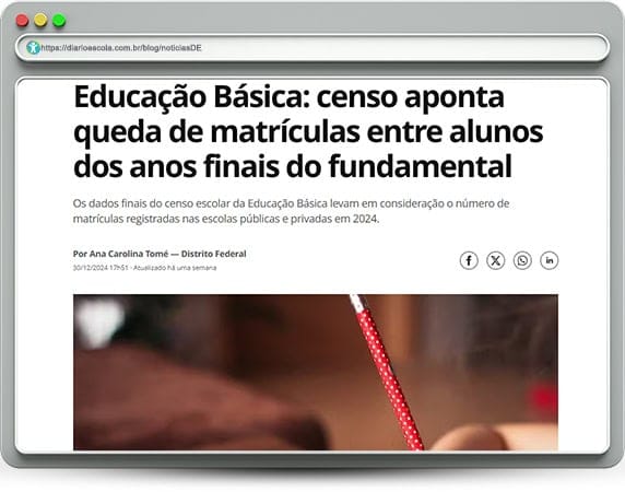 notíciasDE 124 | Censo aponta queda de matrículas