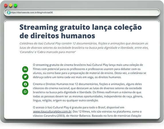 Filmes gratuitos sobre Direitos Humanos