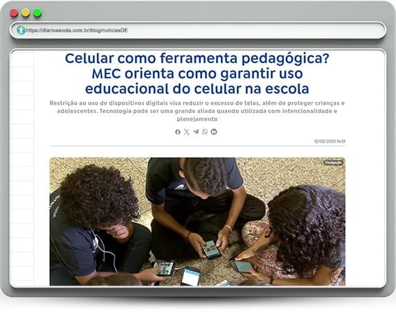 Celular em sala de aula