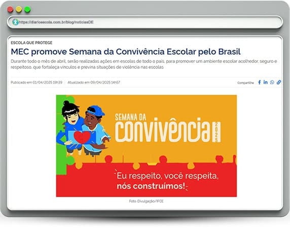 notíciasDE 130 | Semana da Convivência Escolar