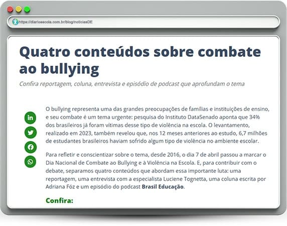 Combate ao bullying