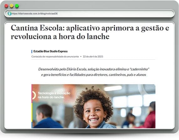 notíciasDE 131 | App Cantina Escola