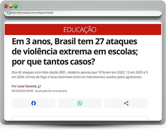 Violência extrema em escolas