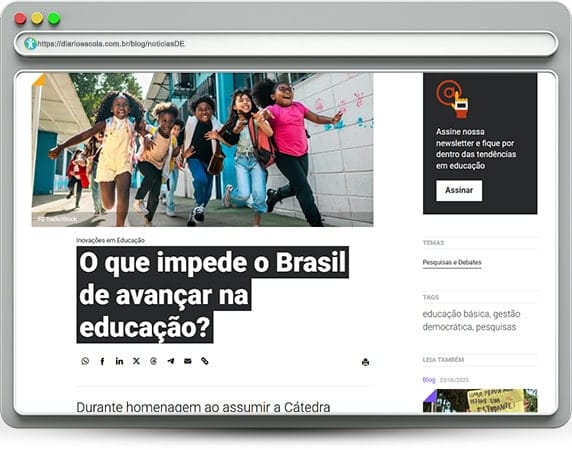notíciasDE 134 | Avançar na educação
