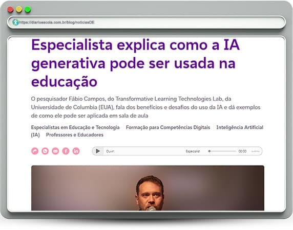 notíciasDE 134 | Solução de IA para escolas
