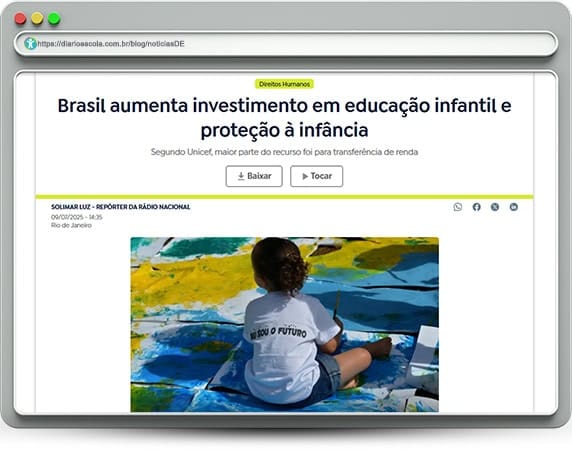 Investimentos em educação infantil e proteção à infância