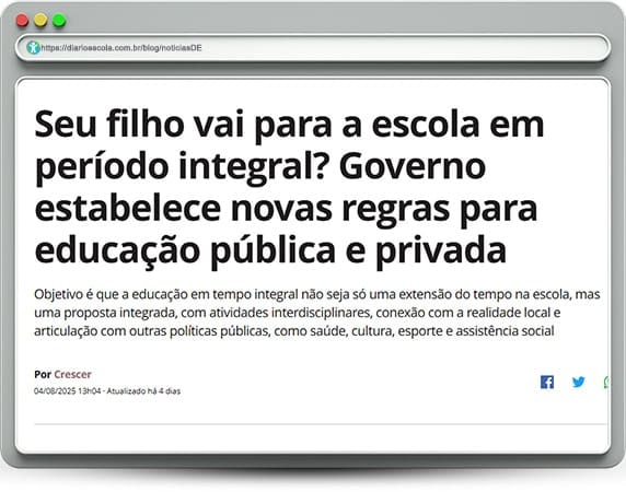 Educação em tempo integral