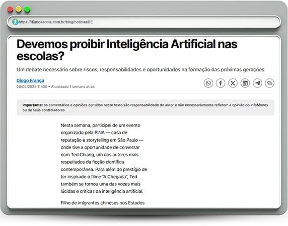 Inteligência Artificial nas escolas