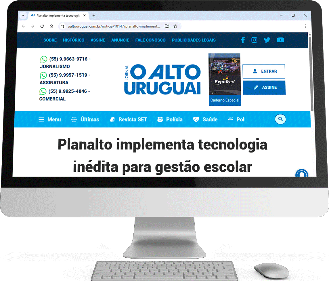 Reportagem no jornal O Alto Uruguai