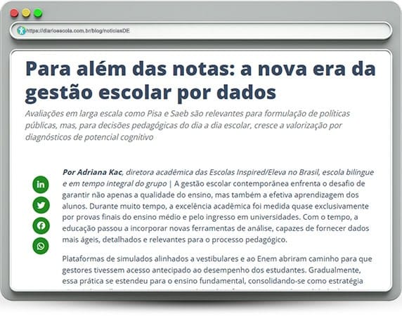 Gestão escolar por dados