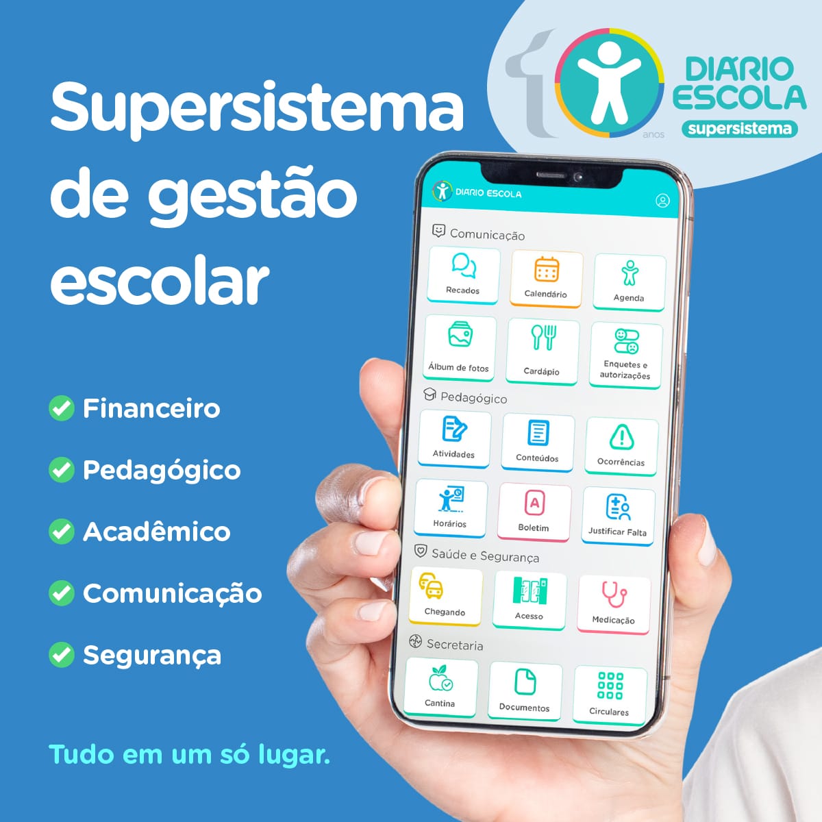 Supersistema de gestão escolar Diário Escola