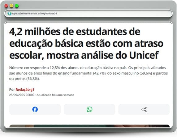 notíciasDE 141 | Atraso escolar