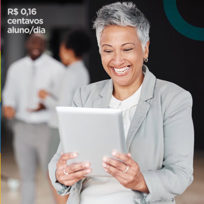 R$ 0,16 por aluno | Toda a gestão escolar na palma da mão.