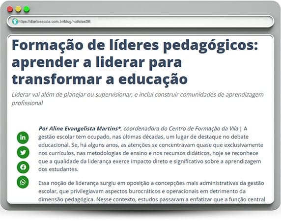 Formação de líderes pedagógicos