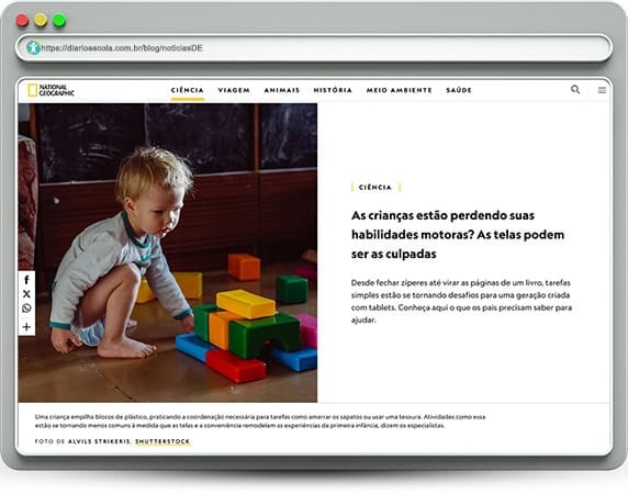 Crianças perdem habilidades motoras
