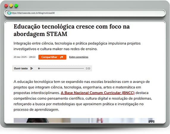 Abordagem STEAM nas escolas