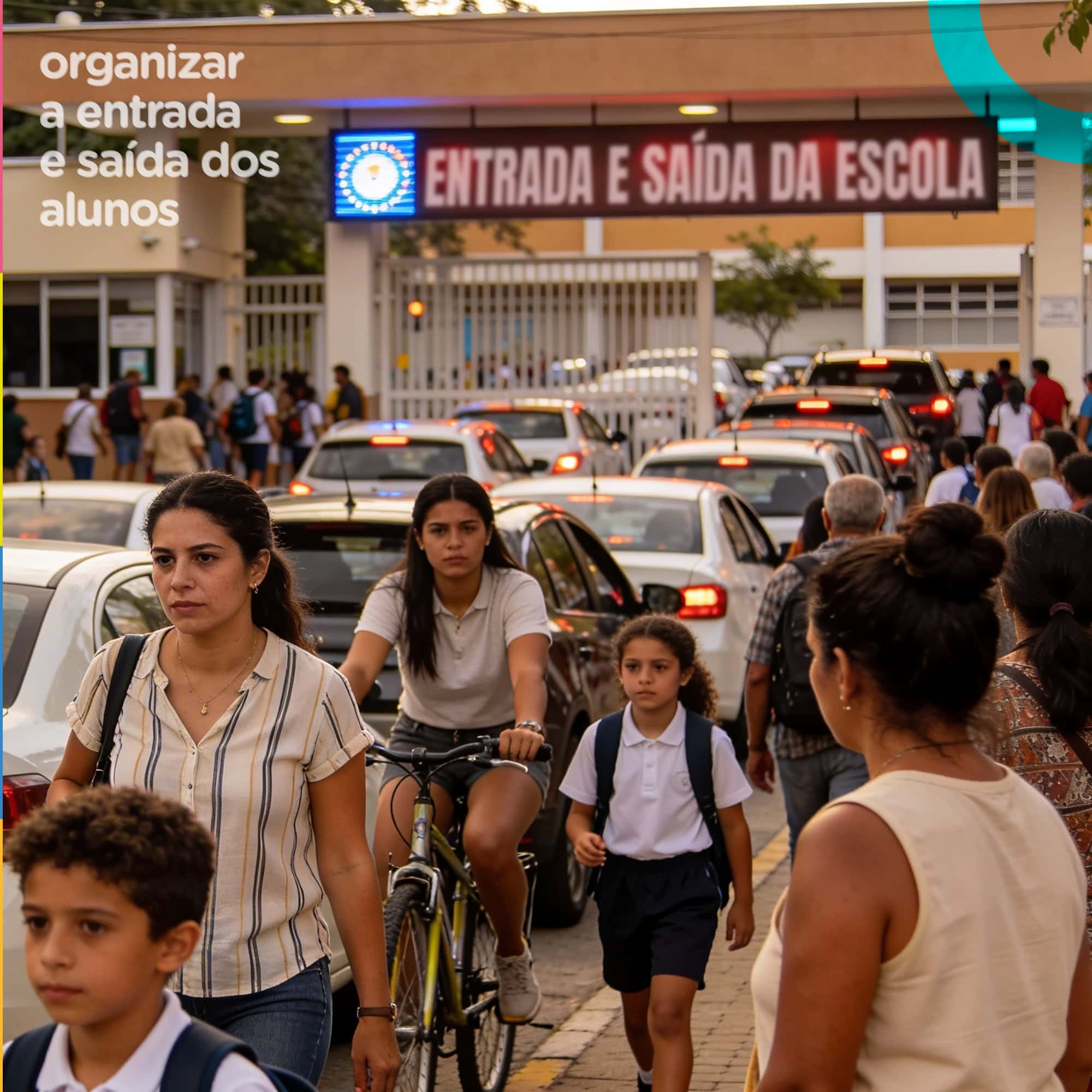 Organizar a entrada e saída dos alunos