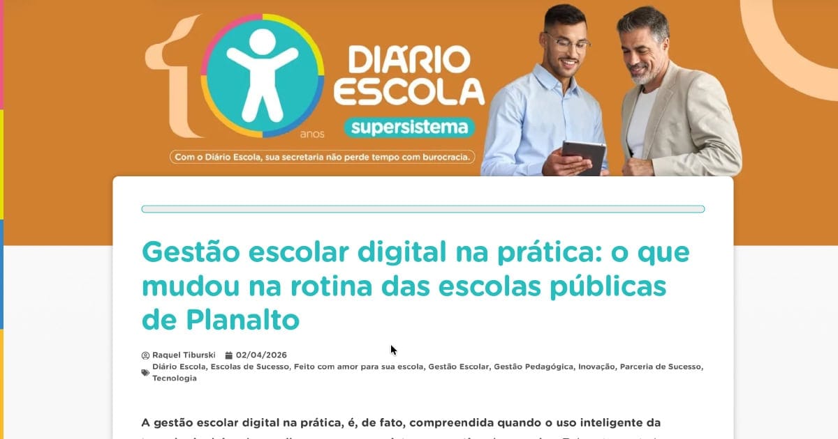 Gestão educacional municipal moderna | Como Planalto transformou sua rede pública