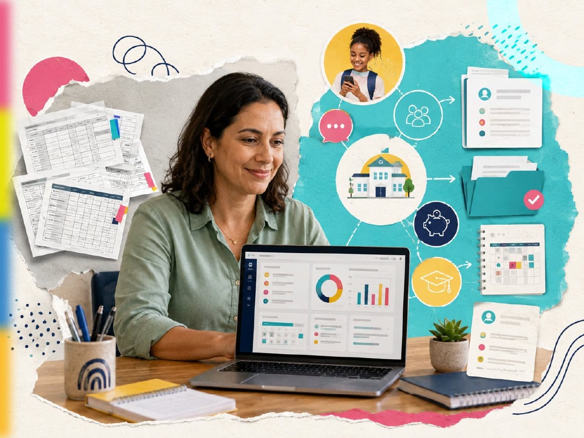 Comparação entre sistema de gestão escolar e planilhas