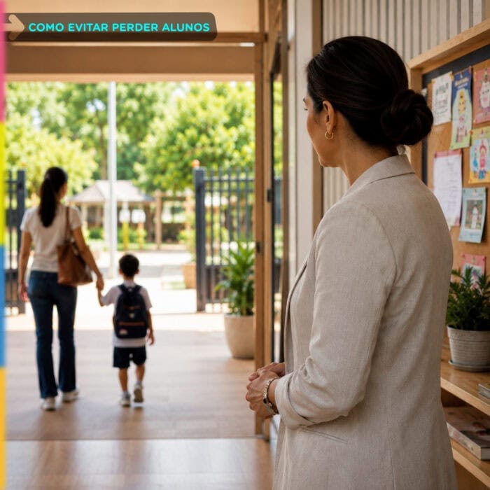 Diretora observa sinais para evitar perder alunos na rematrícula.