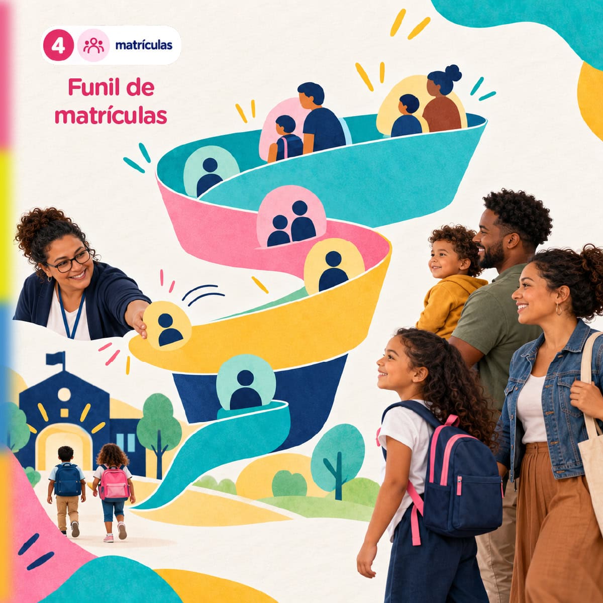 Mapa DE: funil de matrículas