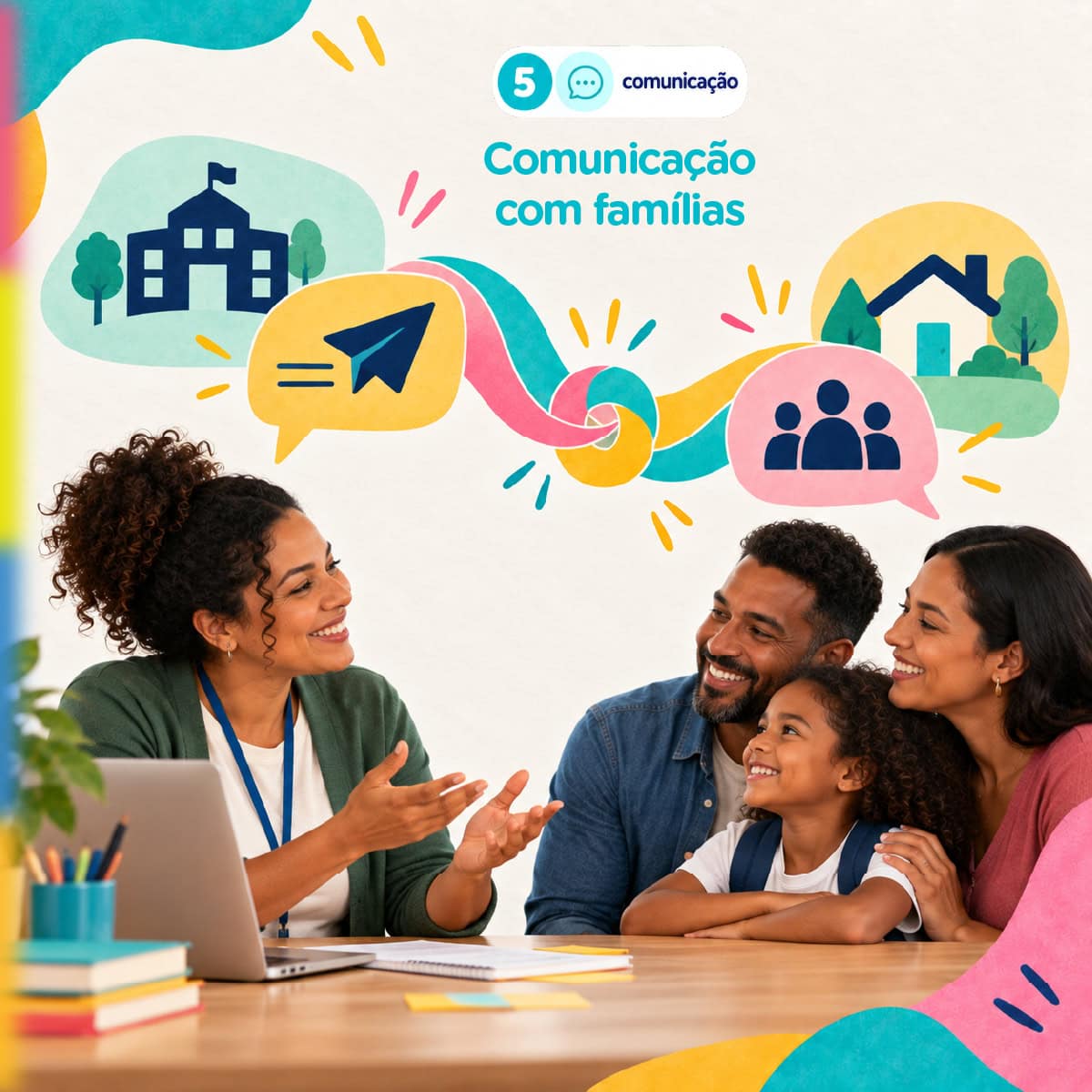 Mapa DE: comunicação com famílias
