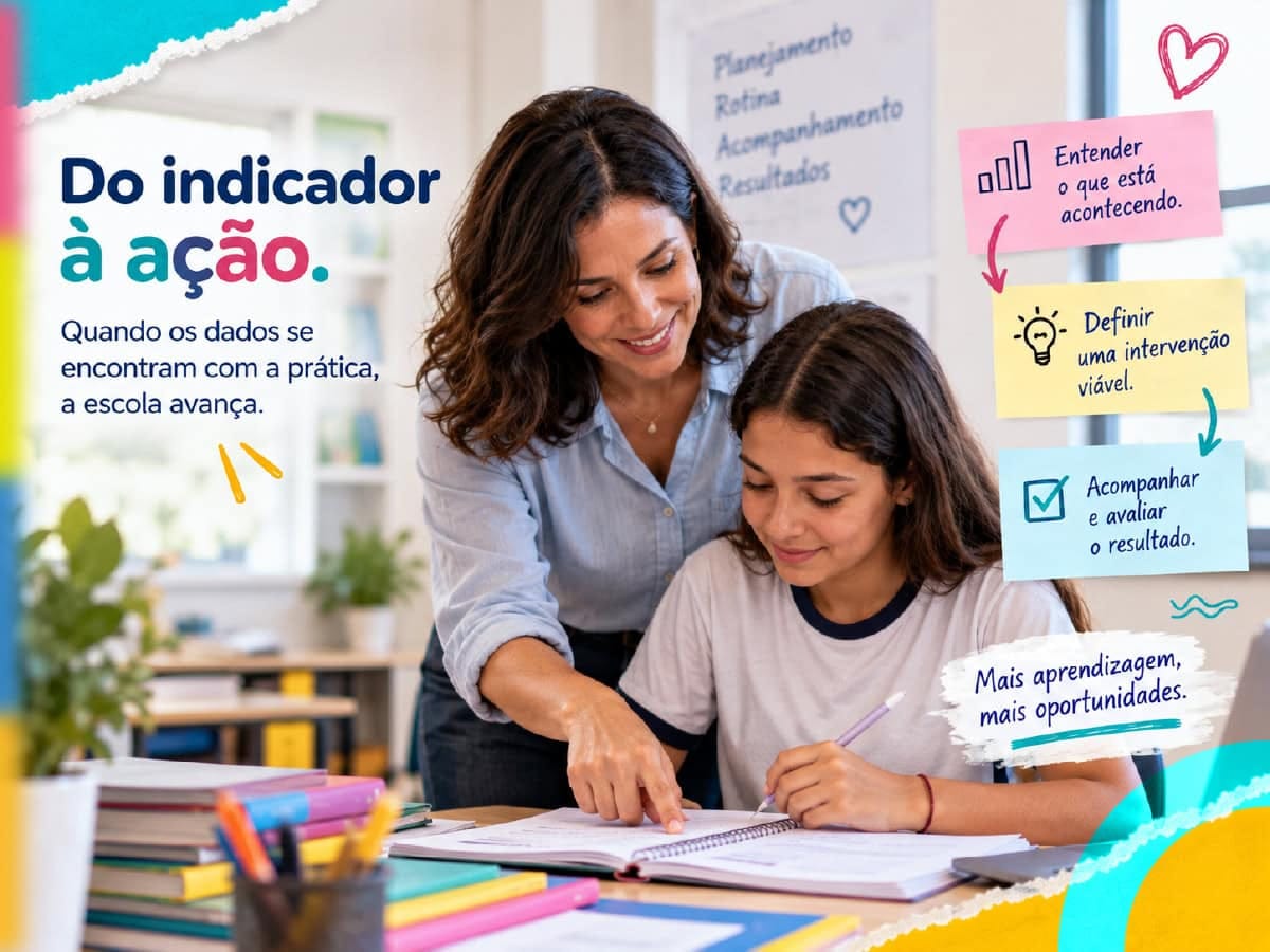 Indicadores e registros são fundamentais para planejar uma gestão pedagógica baseada em dados.