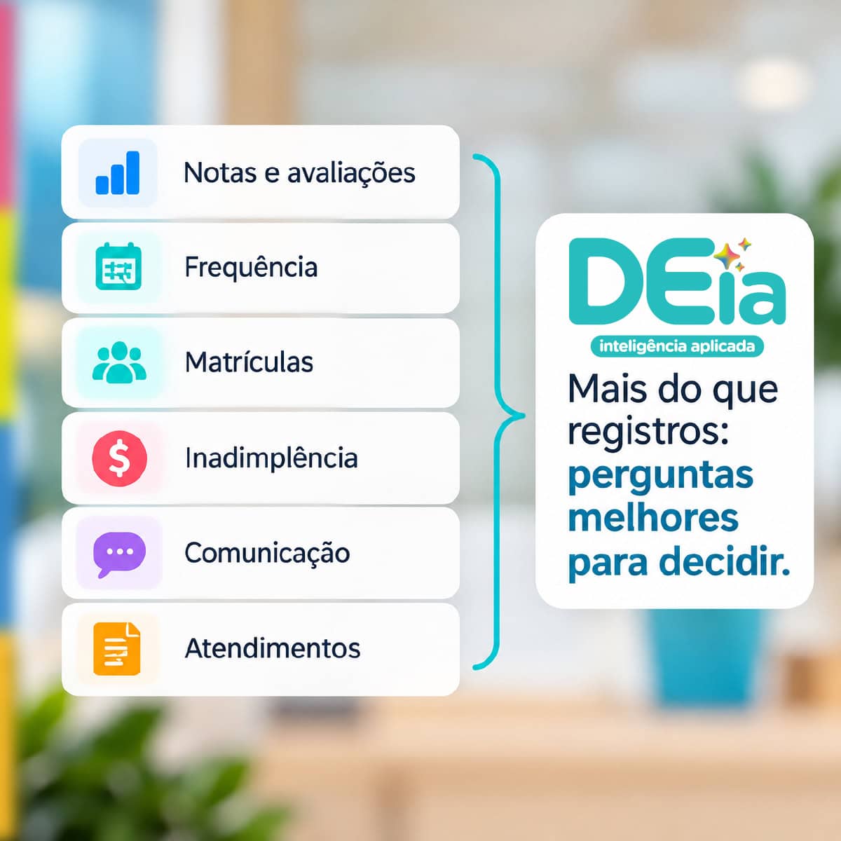 Há diferença entre conversar com uma IA e contar com inteligência aplicada à análise de dados escolares, com contexto, permissões e decisão humana.