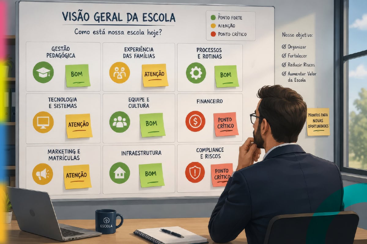 O valor da escola aumenta quando ela profissionaliza a gestão escolar