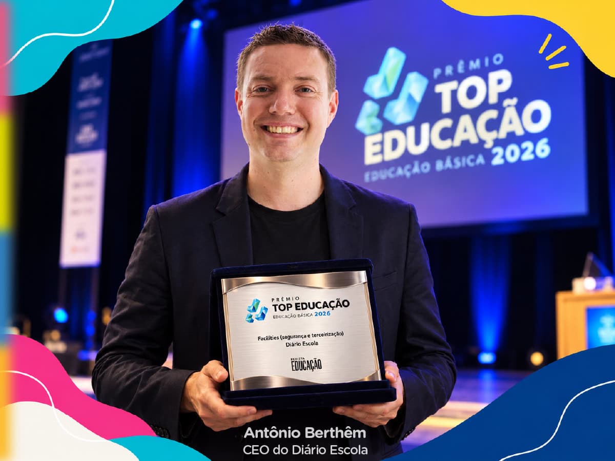 O supersistema Diário Escola é vencedor do Prêmio Top Educação 2026, na categoria Facilities (segurança e terceirização).