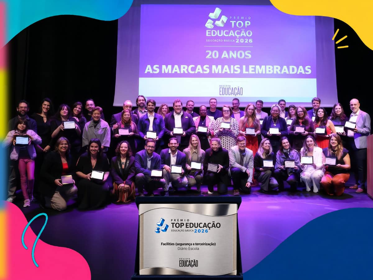 O supersistema Diário Escola é vencedor do Prêmio Top Educação 2026, na categoria Facilities (segurança e terceirização).